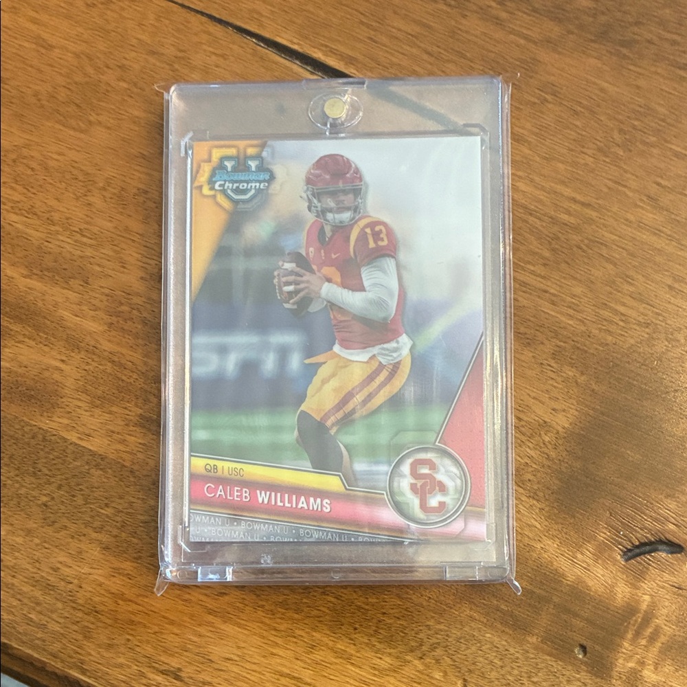 CALEB WILLIAMS 2023 BOWMAN UNIVERSITY CHROME #1 USC CHICAGO BEARS MINT